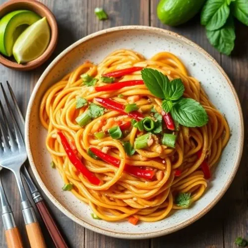 Veg Thai Chilly Pasta
